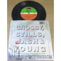 CROSBY STILLS NASH AND YOUNG 7` single American Dream BLACK vinyl IMPORT