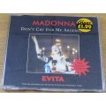 MADONNA Don`t Cry for Me Argentina IMPORT CD Single [Shelf BB CD singles]