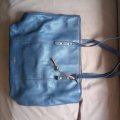 Fossil Navy Genuine Leather Tote Bag