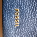 Fossil Navy Genuine Leather Tote Bag