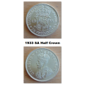 Error 1933 SA Half Crown (2/6). Errors on edge. Very rare date. Great details. Unc R105k. EF R40k.
