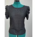 PUFF SLEEVE CROCHET TOP SIZE SMALL