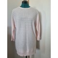 LIGHT PINK LONG LENGTH BATWING KNIT TOP SIZE MED