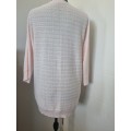 LIGHT PINK LONG LENGTH BATWING KNIT TOP SIZE MED