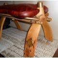 Egyptian Leather Camel Saddle with Brass inlays