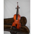 Violin with bow and case 55cm