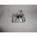 Small cut crystal perfume bottle with stopper.
