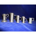 Pewter Decil Measuring Cup x5