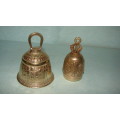 Antique Brass Peerage Sanctuary Bell and Burmese Temple  Bell