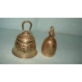 Antique Brass Peerage Sanctuary Bell and Burmese Temple  Bell