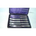 Box Set of Six 800 Silver Butter Knives