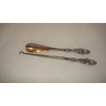 A Pair Of Silver Handle Boot Hook and Shoe Horn , Chester 1907