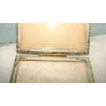 2x small 1930s Frames Pressed Brass with  Convex / Bubble Glass