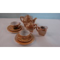Vintage Iridescent Miniature Tea Set