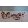 10x Miniature Ornaments Limoges etc