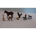 8 Cast miniature farm animals