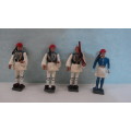 4x 1950 The Evzone Guard Rare in Traditional Dress Aohnas Greece