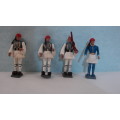 4x 1950 The Evzone Guard Rare in Traditional Dress Aohnas Greece