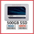 Crucial | MX500 | SSD | 500GB | 2.5" | 560 MB/s Read | 510 MB/s Write | Brand New