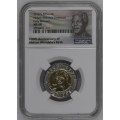 HOT LIMITED EDITION - MS68 - EARLY RELEASE LABELLED  2018 Mandela 100th Birthday Commemorative R5