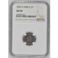 HOT - 1895 3P NGC GRADED AU50 - Not seen in this condition very often - VERY SCARCE COIN