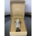 A LADIES CITIZENS WATCH WITH BOX GOOD CONDITION WORKING ORDER