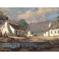Cape Dutch House Oil Painting by Johan Oldert