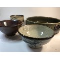 A COLLECTION OF ANDREW WALFORD  STONEWARE POTTERY VESSELS