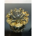 An Amber Colour Murano  Mid Century Glass Bowl in Good Condition