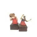 Two miniature Ceramic Sculptures from Elise du Toit S.A Potter and Ceramist