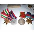 Gold and Sterling silver Medals and WW2 Medal set. 4   ALL FOR ONE BID