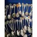 140 Old Souvenir Spoons Collection as a lot