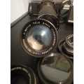 Vintage film camera lenses as is bargain box