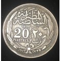 1917 Silver Egyptian 20 Piastres
