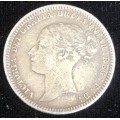 1880 Silver Great Britain 6 Pence