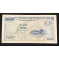 Belgium Congo 1000 Francs 15/08/58