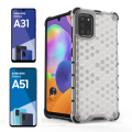 Samsung Galaxy A31 A51 A71 Shockproof Honeycomb Cover - Transparent **Sale**