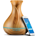 WIFI Control Smart Life Tuya Essential Oil Aromatherapy Ultrasonic Air Diffuser Humidifier (Wood)
