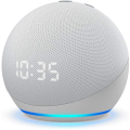 Echo Dot (4th Gen) | Smart speaker with clock and Alexa | Glacier White *Damaged/ Torn Box*