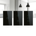 WIFI Control Smart Life Tuya 1CH US LED Neutral or No Neutral Smart Switch with RF433Mhz (Black)