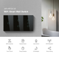 WIFI Control Smart Life Tuya 1CH US LED Neutral or No Neutral Smart Switch with RF433Mhz (Black)