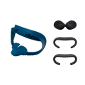 VR Cover Fitness Facial Interface and Foam Set for Oculus Quest 2 (Dark Blue and Black)