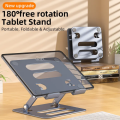 2 in 1 Aluminium Alloy Mobile phone Holder Tablet Stand 180 degree Free Rotation