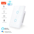 Smart Life Tuya WIFI 2CH US LED Neutral or No Neutral Smart Light Switch (White)