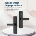 Smart Life Tuya WIFI Access Control Fingerprint Keypad Card Door Handle Lock P14 (Black)