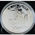 2020 Britannia 1oz Pure Fine Silver Bullion Coin in Capsule