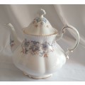 Elegant Paragon Tuscany Blue, White and gold design fine bone China Tea Pot large 1952-1956