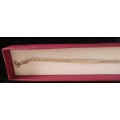 Beautiful Italian silver chain linked bracelet with engraving plate