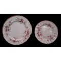 A Paragon Bone China Victoriana Rose pattern side plates / cake plates