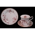 A Paragon Bone China Victoriana Rose pattern Tea Trios
